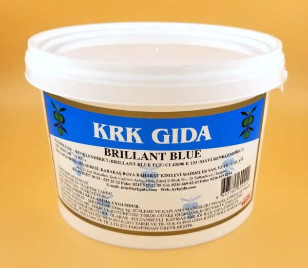 KRK GIDA RENKLENDİRİCİ  MAVİ (BRILLIANT BLUE FCF) (E 133) 1KG