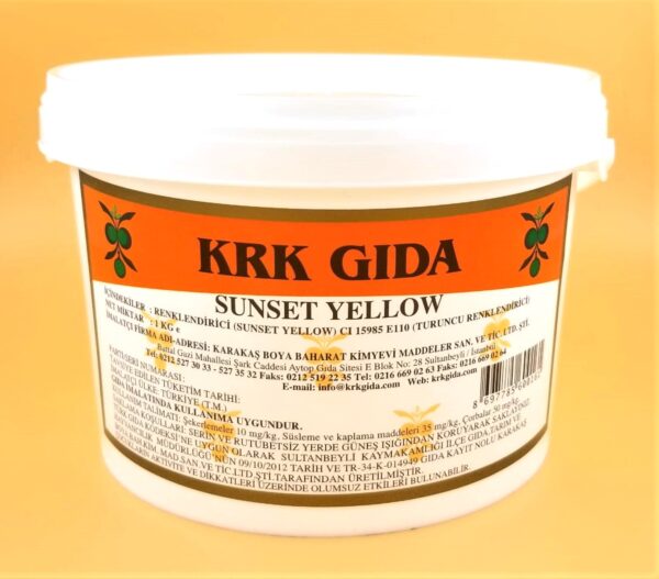 KRK GIDA RENKLENDİRİCİ TURUNCU (SUNSET YELLOW FCF) (E 110) 1KG