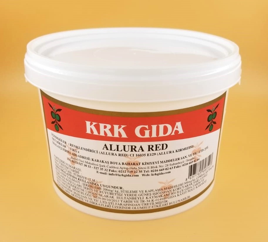 ALLURA RED 1KG 8697785600154 KRK GIDA RENKLENDİRİCİ KIRMIZI (ALLURA RED) (E 129) 1KG - Görsel 1