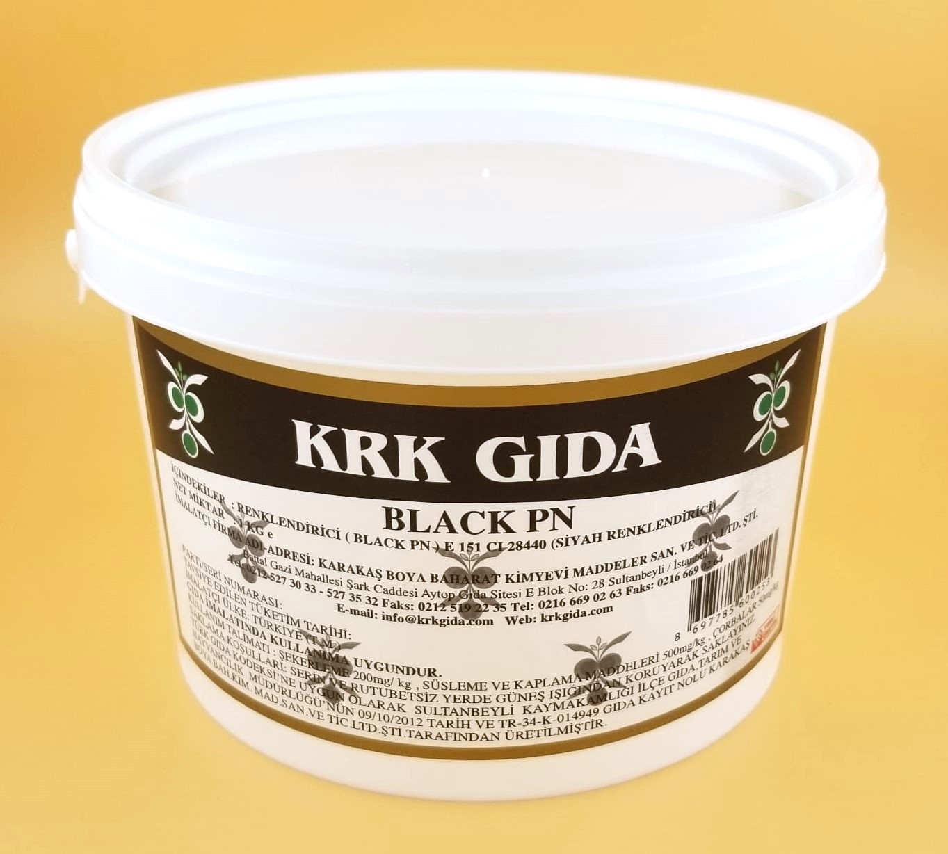 BLACK PN 1KG 8697785600253 KRK GIDA RENKLENDİRİCİ SİYAH (BLACK PN) (E 151) 1KG - Görsel 1