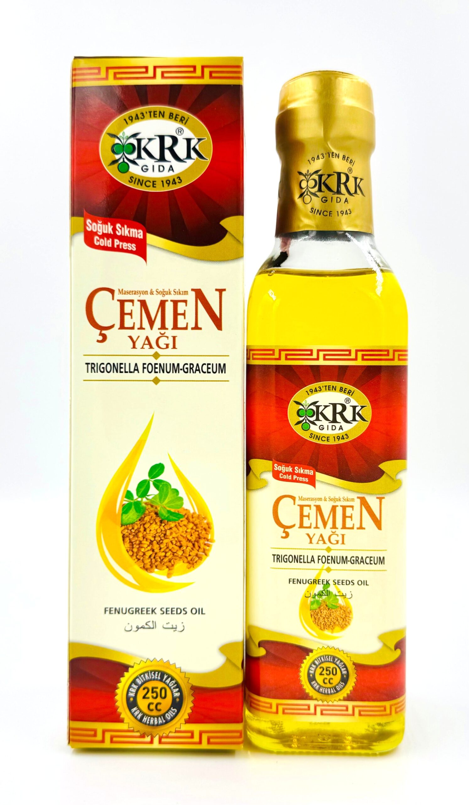 ÇEMEN 250 1 KRK GIDA ÇEMEN TOHUMU YAĞI 250CC - Görsel 1